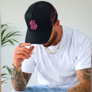 Sinful Attire SnapBack Trucker Duckbill Pink and Black Signature Sexy Hat - NWT
